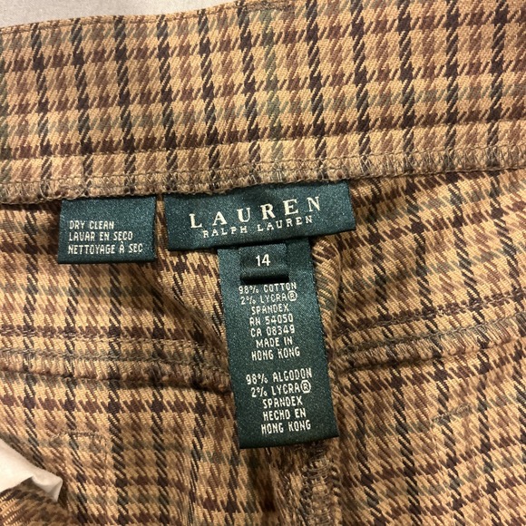 Vintage‎ Lauren Ralph Lauren Houndstooth Jeans 14 Straight Leg Old Money Classic - Picture 2 of 12